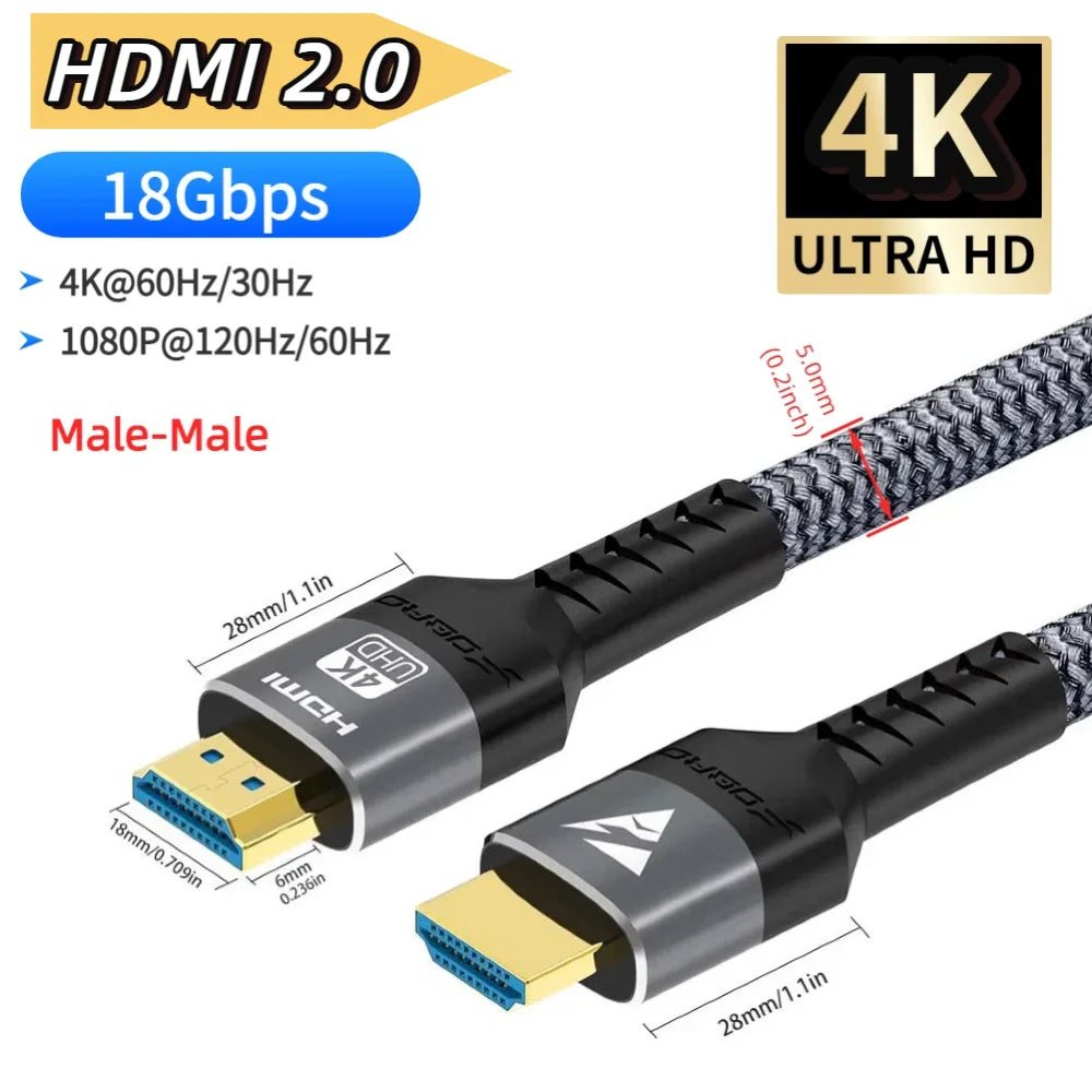 16K HDMI 2.2 Cable 96Gbps 8K@120Hz 4K@240Hz 2K@360Hz Supports HDMI 2.1  eARC HDR10+ for PS5/PS6 Laptop Gaming/Home Theater