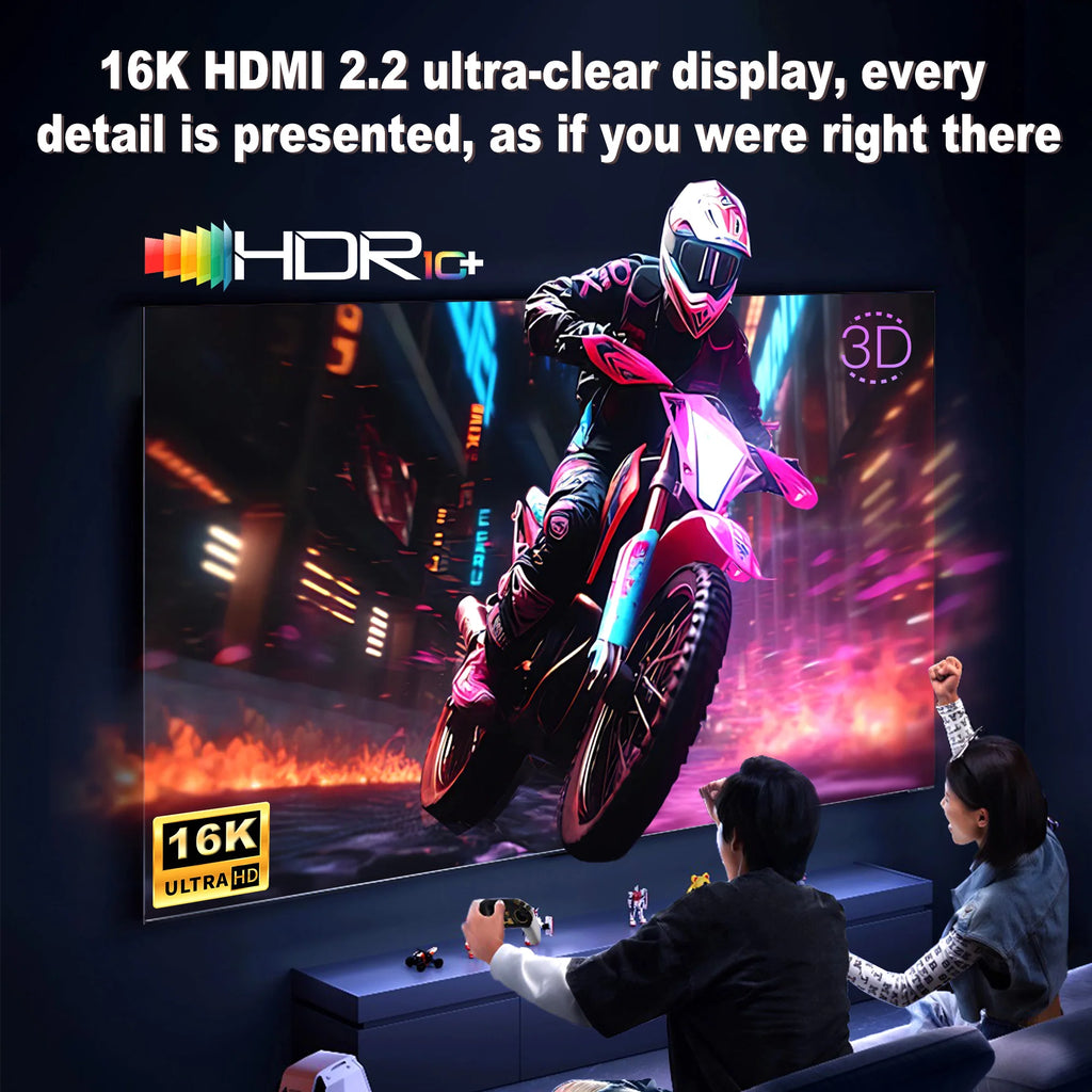 16K HDMI 2.2 Cable 96Gbps 8K@120Hz 4K@240Hz 2K@360Hz Supports HDMI 2.1  eARC HDR10+ for PS5/PS6 Laptop Gaming/Home Theater