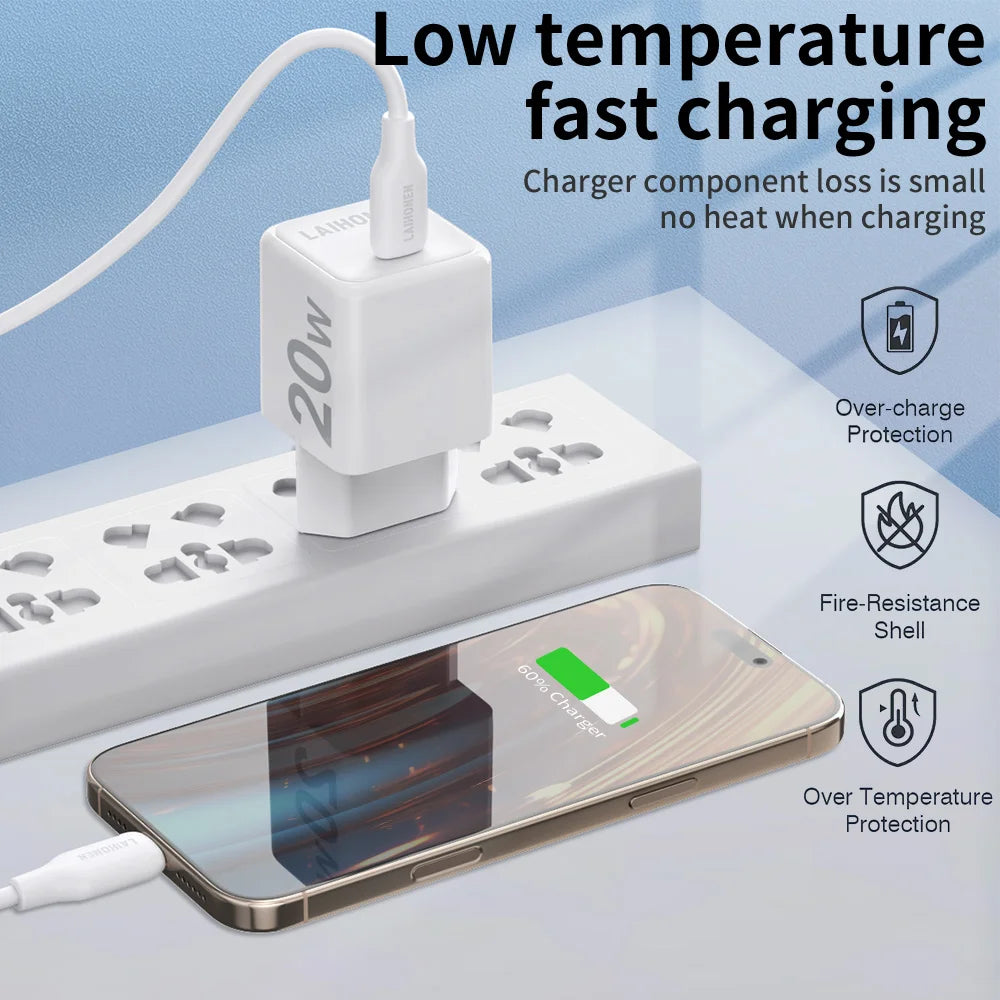 Chargeur rapide PD 20W Chargeur rapide PD 20W pour iPhone 14 13 12 11 Pro Max fast charging cable for phone