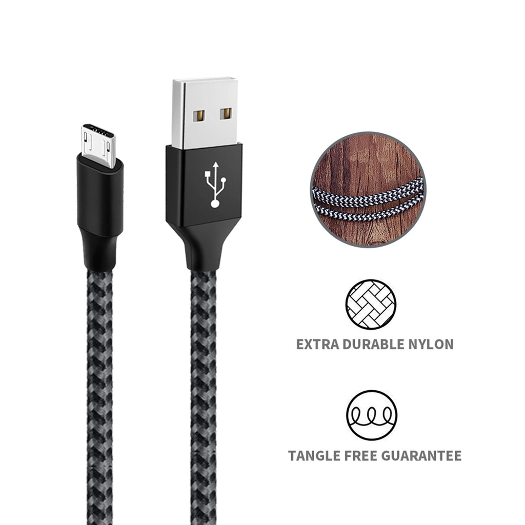 Android Data Cable Fast Charging Cable for Old Model Phones with Trapezoidal Port, Dual-Engine Micro USB Charger Cable, Compatible with Huawei, Xiaomi, Vivo, Meizu, Honor, Oppo, Android, Car Fast Charging Cable 1m